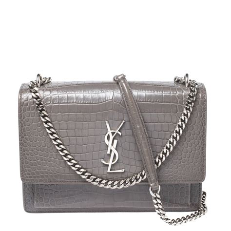 ysl sunset bag grey